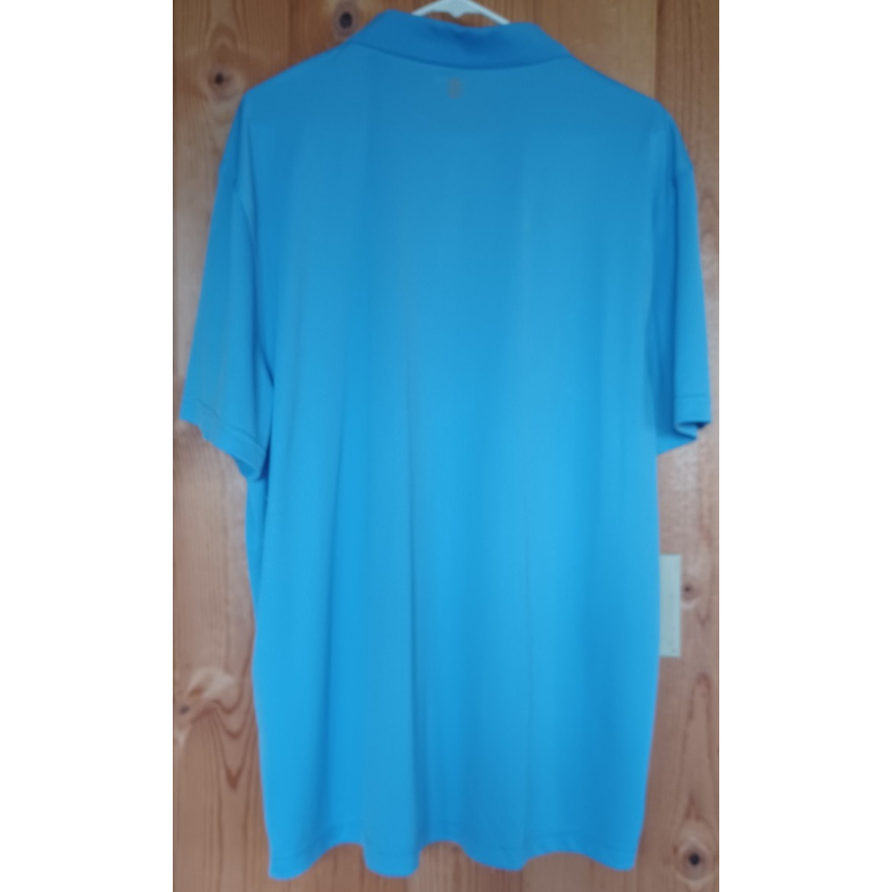 Izod Golf Shirt Men's XXL Blue Waffle Pattern Polo Style Sporty Outdoors Classic - Picture 4 of 7